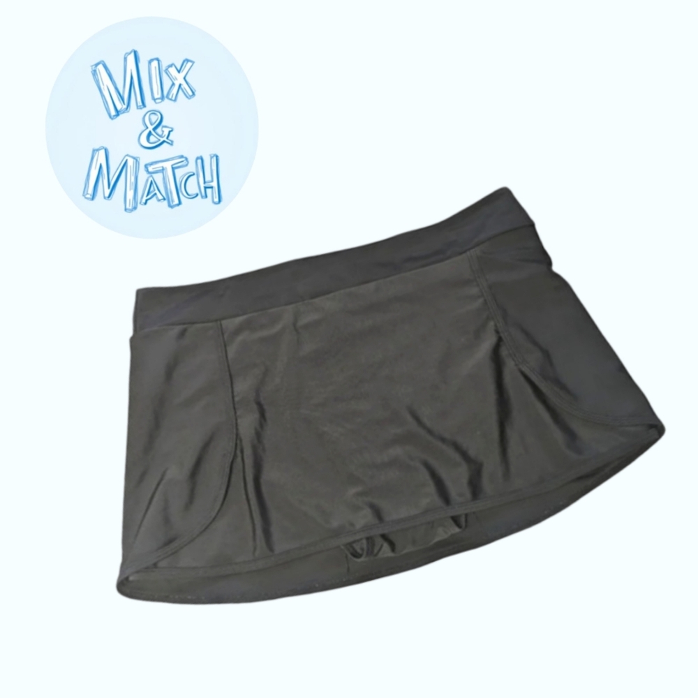 Women’s Black Swim Skirt with Built-in Shorts